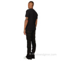 Black Custom Vintage Wash Empilled Jeans Hommes